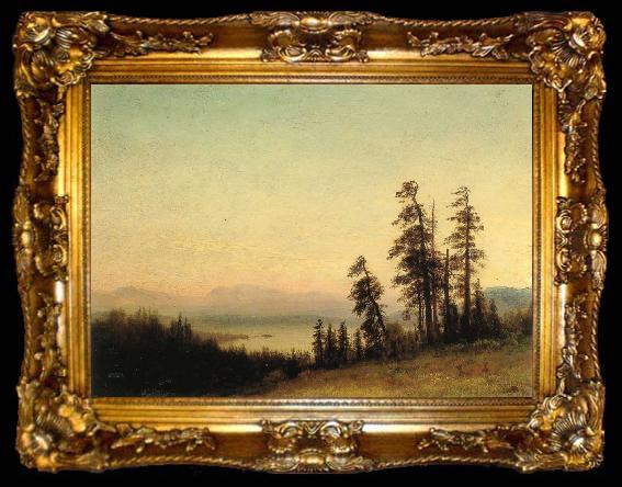 framed  Albert Bierstadt Landscape with Deer, ta009-2